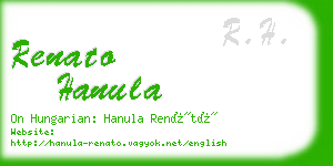 renato hanula business card